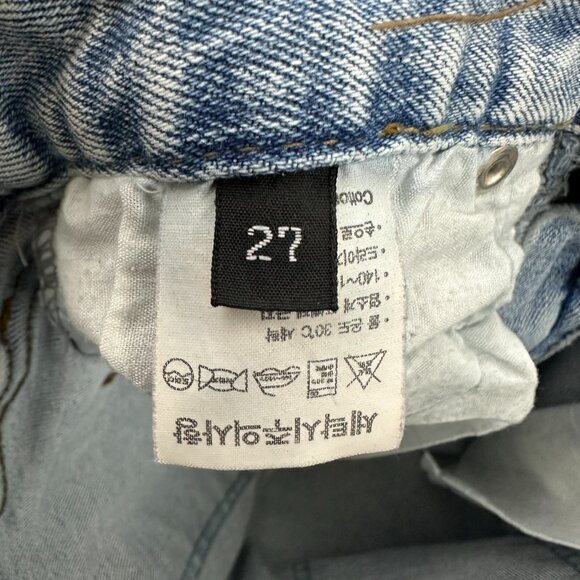 5KG Jeans Bootcut Crop Raw Hem Women's size 27 Medium Blue Denim Jeans - Picture 3 of 5